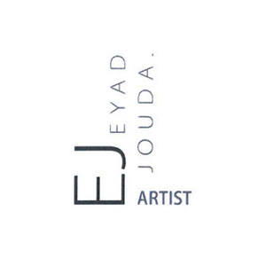 A logo with the initials EJ and the name Eyad Jouda, Artist | Al Janah Al Malaky