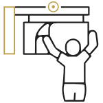 Al Janah Al Malaky | Person using a pulley to lift a heavy object.